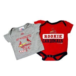 St Louis Cardinals Baseball Baby Bundle 0-3m